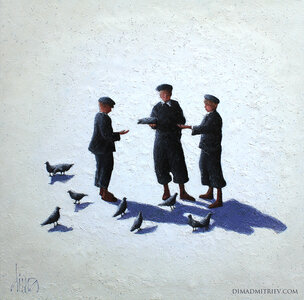 Feeding the Doves - click for label - double click for detail